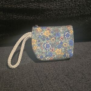 Floral Print Wristlet Pouch Coinpurse